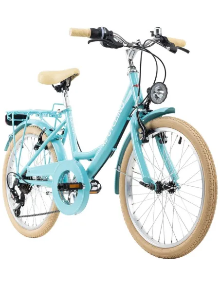 Rower Dziecięcy 20 Oświetlenie Błotniki 6 Biegów Bagażnik Dzwonek Stopka