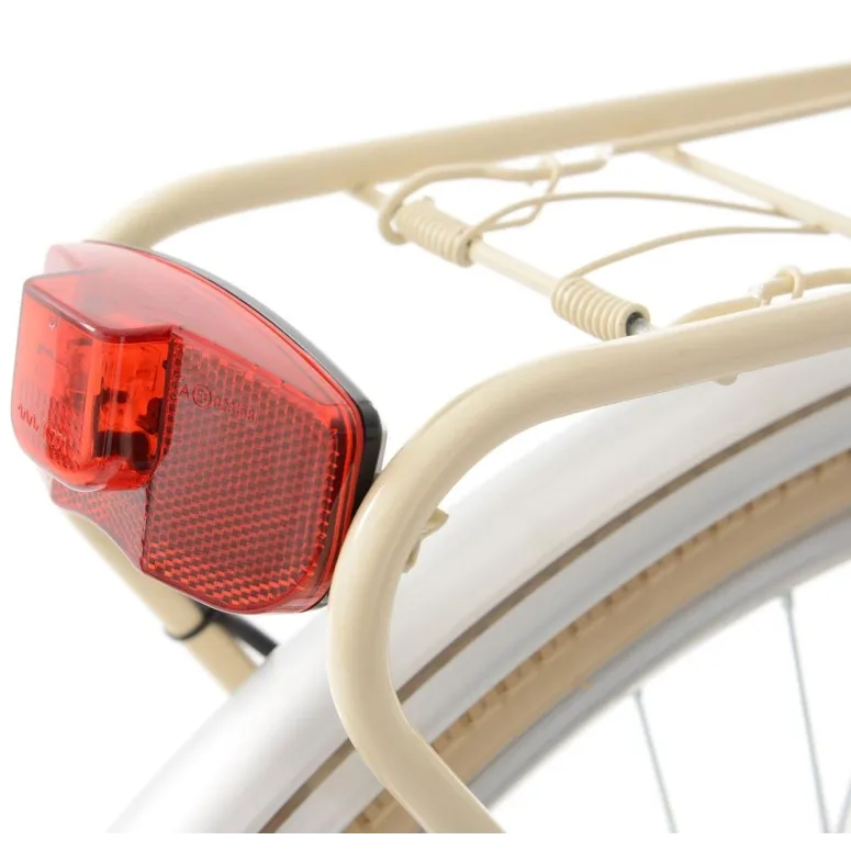 Rower Miejski Damski 28 Vintage 6 Biegów Stopka Błotniki Bagażnik Światła