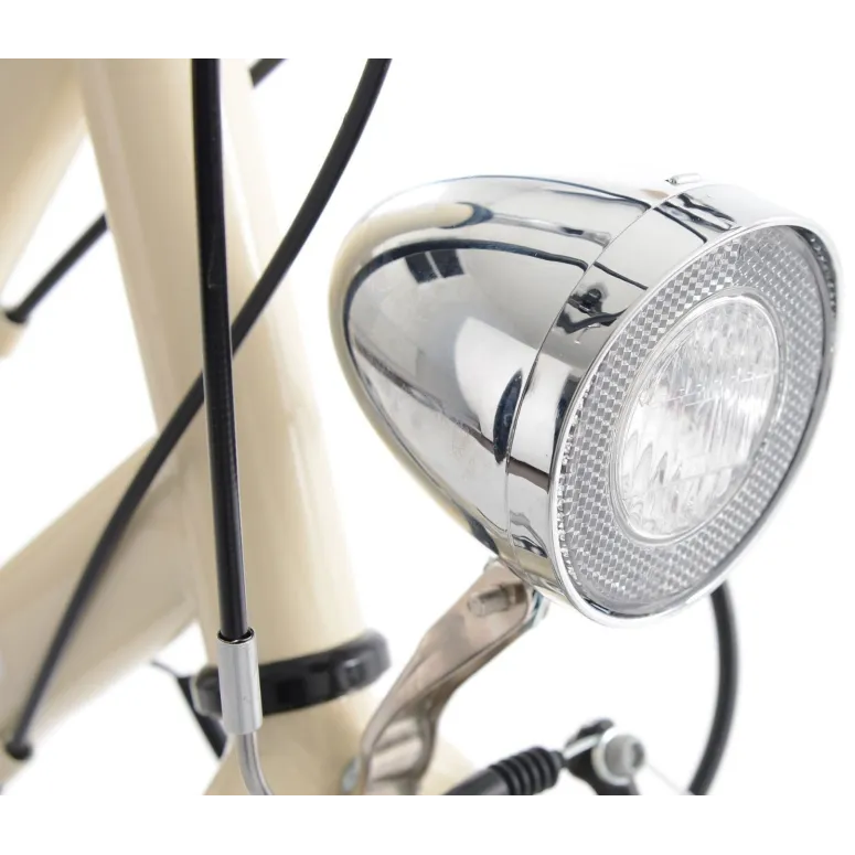 Rower Miejski Damski 28 Vintage 6 Biegów Stopka Błotniki Bagażnik Światła