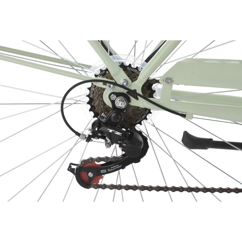 Rower Miejski Damski 28 Revo 6 Biegów Damka Dzwonek Bagażnik Oświetlenie