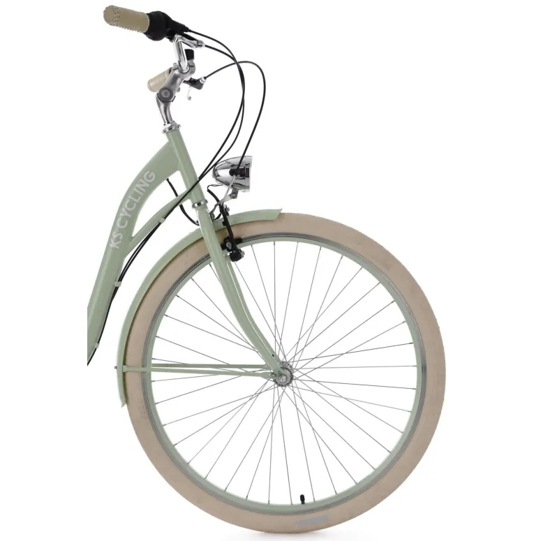 Rower Miejski Damski 28 Revo 6 Biegów Damka Dzwonek Bagażnik Oświetlenie