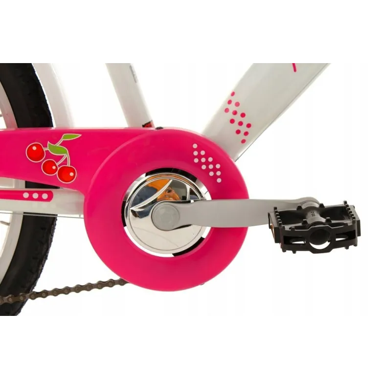 Rower Dziecięcy 24 Dziewczęcy 6 Biegów Stalowy Bagażnik Oświetlenie Dzwonek