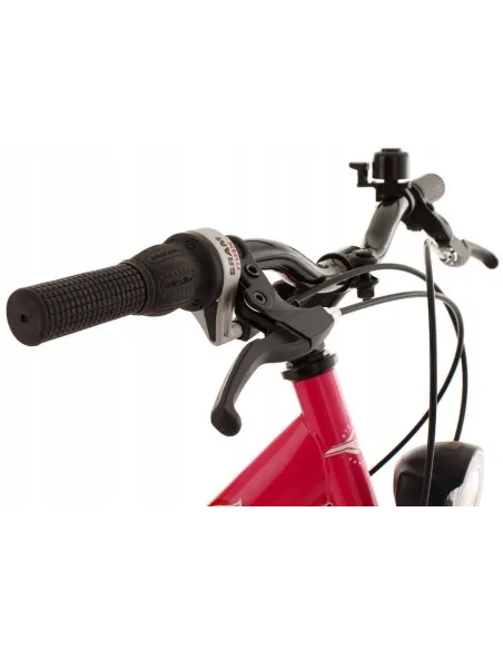 Rower Dziecięcy 24 Dziewczęcy 6 Biegów Stalowy Bagażnik Oświetlenie Dzwonek