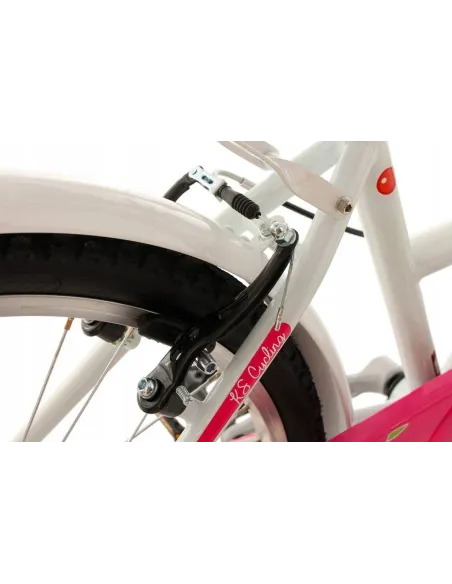 Rower Dziecięcy 24 Dziewczęcy 6 Biegów Stalowy Bagażnik Oświetlenie Dzwonek