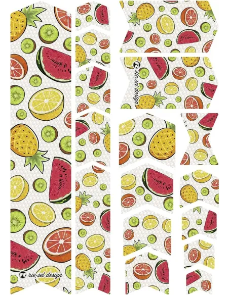 Folia Ochronna na Rower Riesel Design Tape 3000 Fruit Zestaw 17 Naklejek