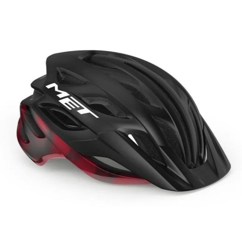 Kask Rowerowy z Daszkiem MET Veleno Wizjer Wentylacja Safe-T Upsilon Fit