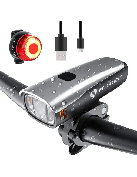 Lampa Rowerowa Do Roweru BELLALICHT LED 2600 mAh 60 lx Przód i Tył