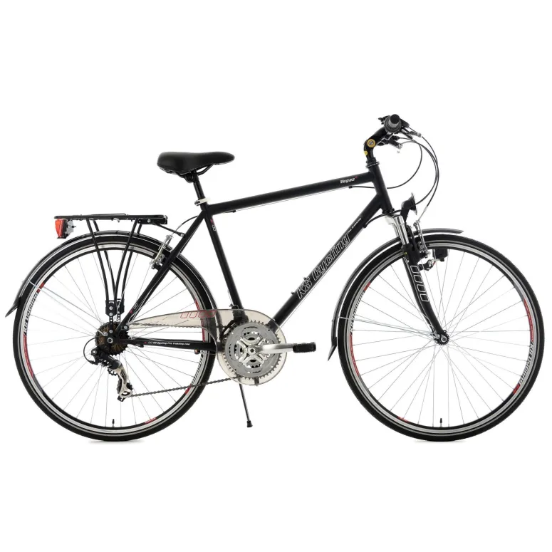 Rower Trekkingowy Męski 28 Bagażnik Światła 21 biegów Hamulce V-brake