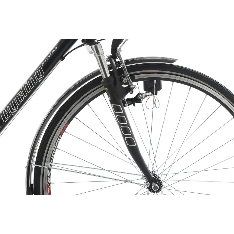 Rower Trekkingowy Męski 28 Bagażnik Światła 21 biegów Hamulce V-brake