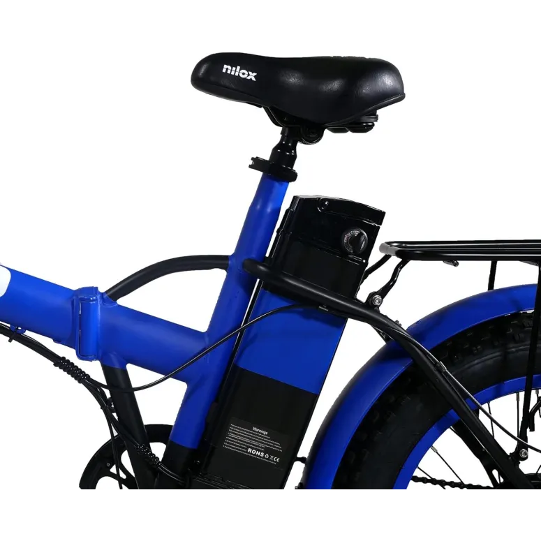 Rower Elektryczny Składany Fatbike 20 Bagaż Tarcze Światła 10.4Ah Składak