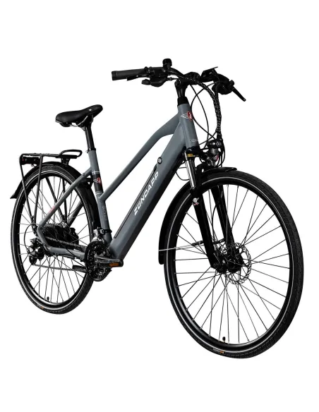 Elektryczny Rower Trekkingowy 28 Tarcze Amortyzator 21 biegi Bagażnik 250W