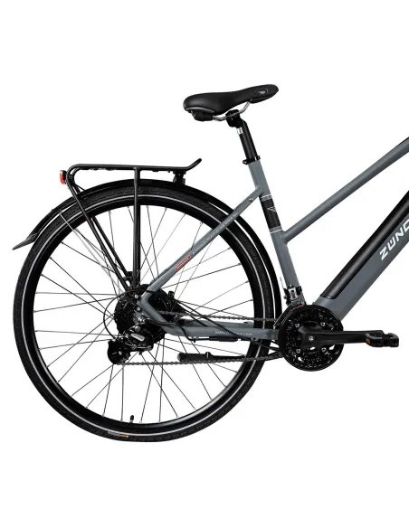 Elektryczny Rower Trekkingowy 28 Tarcze Amortyzator 21 biegi Bagażnik 250W