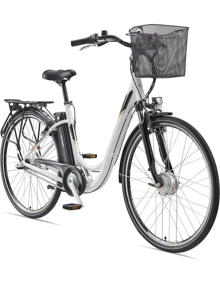 Elektryczny Rower Miejski 28 Damski Nexus 3 ALU Bagażnik 10.4Ah 5 Trybów