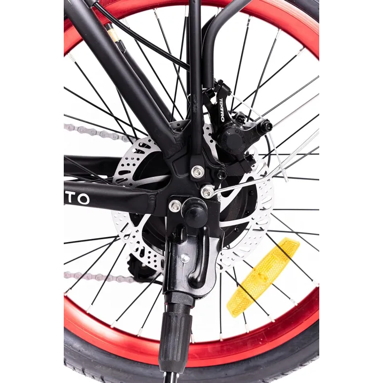 Elektryczny Rower Miejski 20 Tarcze Składak 7 bieg 250W Bagażnik 10.4Ah