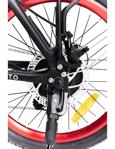 Elektryczny Rower Miejski 20 Tarcze Składak 7 bieg 250W Bagażnik 10.4Ah