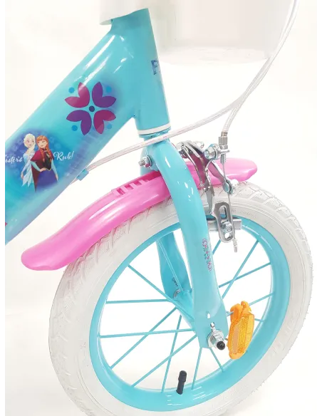 Rowerek Dziecięcy Dziewczęcy 14 Stalowy Bagaż Dzwonek Kółka Boczne Odblaski