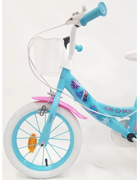 Rowerek Dziecięcy Dziewczęcy 14 Stalowy Bagaż Dzwonek Kółka Boczne Odblaski