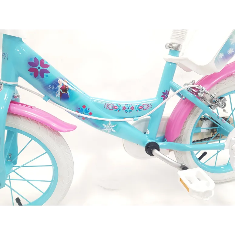 Rowerek Dziecięcy Dziewczęcy 14 Stalowy Bagaż Dzwonek Kółka Boczne Odblaski
