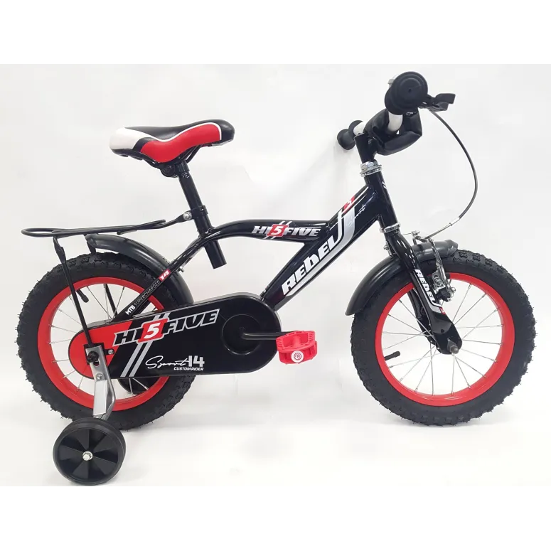 Dziecięcy Rowerek Chłopięcy 14 Trójkołowy Bagażnik Błotniki V-brake Lekki