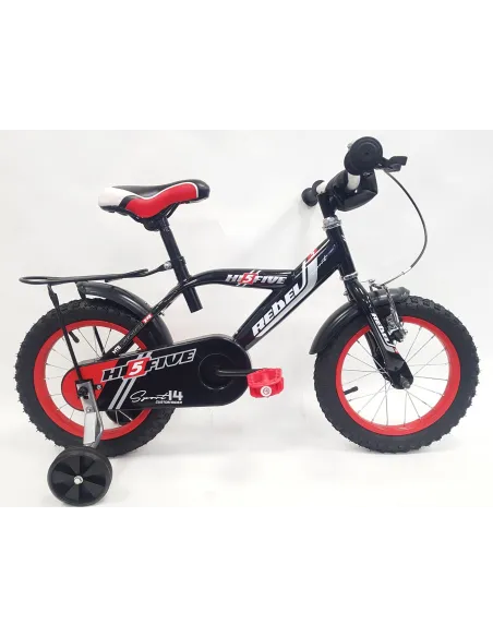 Dziecięcy Rowerek Chłopięcy 14 Trójkołowy Bagażnik Błotniki V-brake Lekki