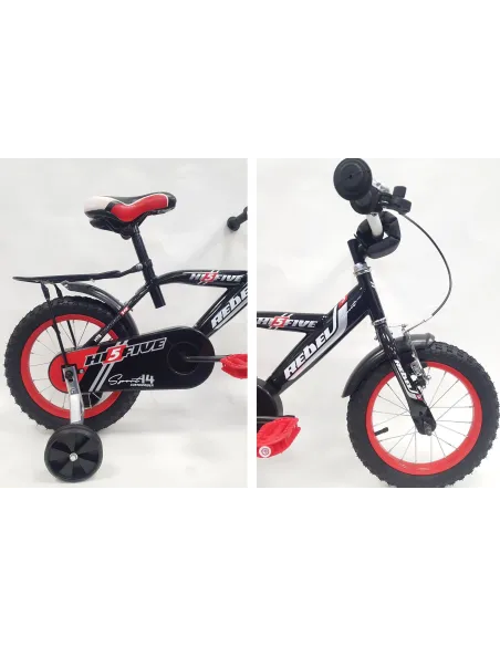 Dziecięcy Rowerek Chłopięcy 14 Trójkołowy Bagażnik Błotniki V-brake Lekki