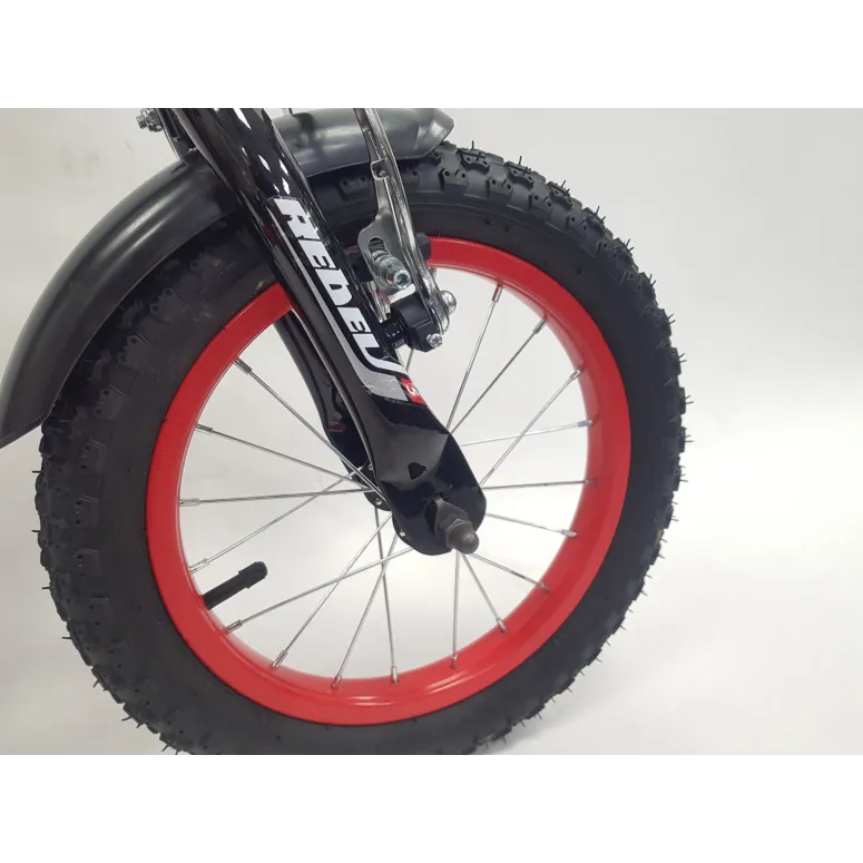 Dziecięcy Rowerek Chłopięcy 14 Trójkołowy Bagażnik Błotniki V-brake Lekki