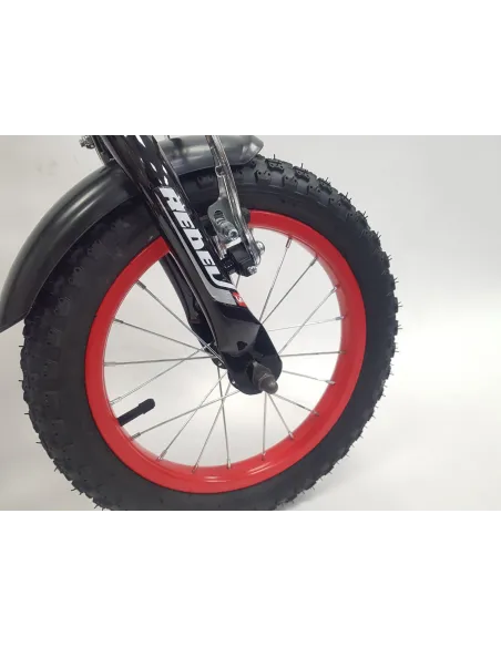 Dziecięcy Rowerek Chłopięcy 14 Trójkołowy Bagażnik Błotniki V-brake Lekki