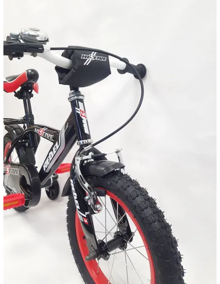 Dziecięcy Rowerek Chłopięcy 14 Trójkołowy Bagażnik Błotniki V-brake Lekki