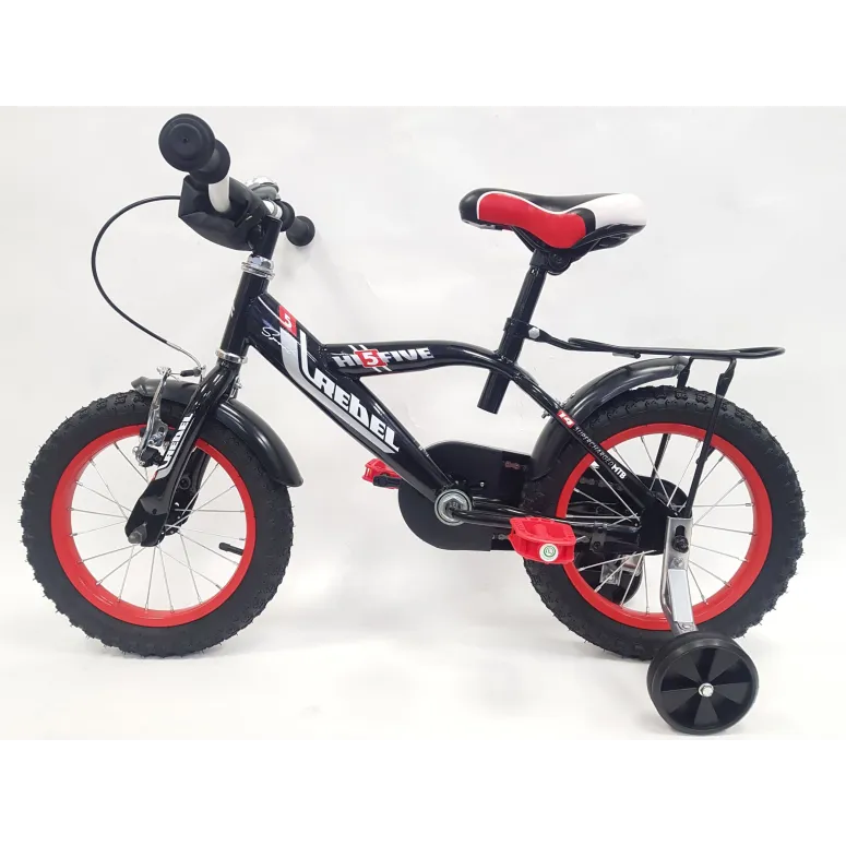 Dziecięcy Rowerek Chłopięcy 14 Trójkołowy Bagażnik Błotniki V-brake Lekki