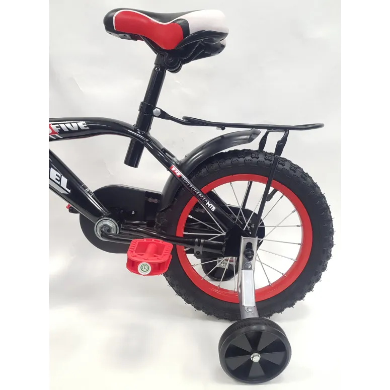 Dziecięcy Rowerek Chłopięcy 14 Trójkołowy Bagażnik Błotniki V-brake Lekki