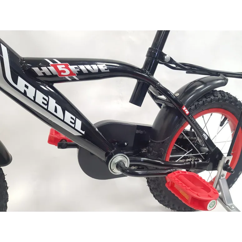 Dziecięcy Rowerek Chłopięcy 14 Trójkołowy Bagażnik Błotniki V-brake Lekki