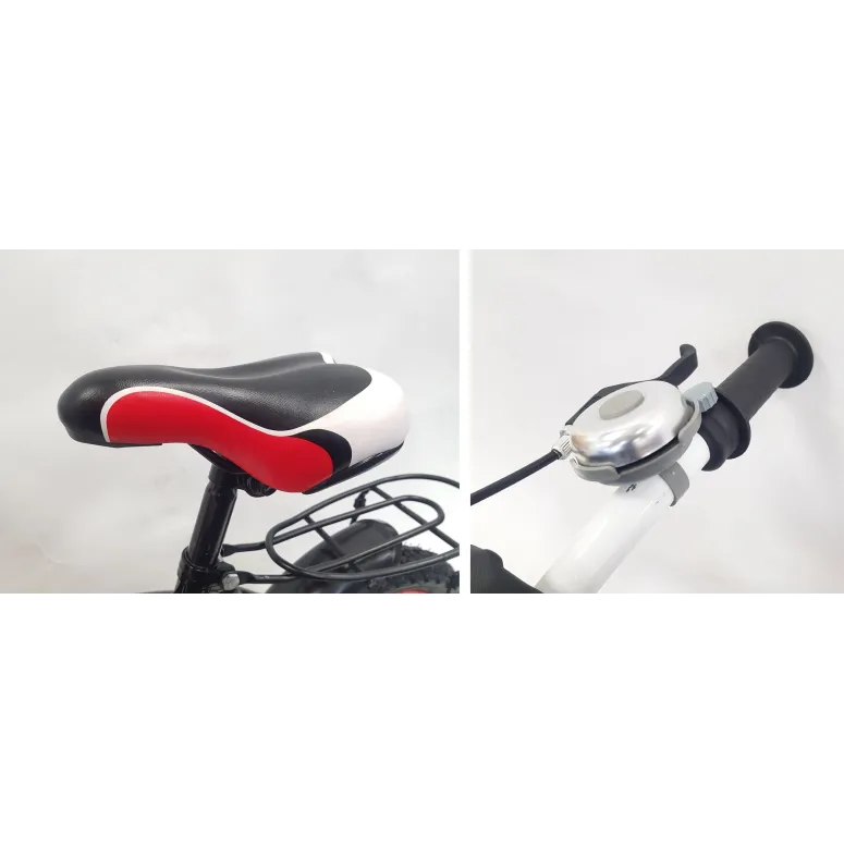 Dziecięcy Rowerek Chłopięcy 14 Trójkołowy Bagażnik Błotniki V-brake Lekki