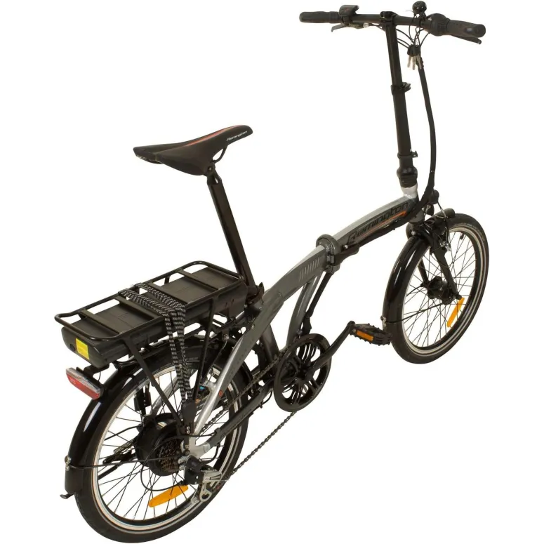 Elektryczny Rower Miejski 20 Składak 7 biegów 250W 3 tryby Światła Bagażnik