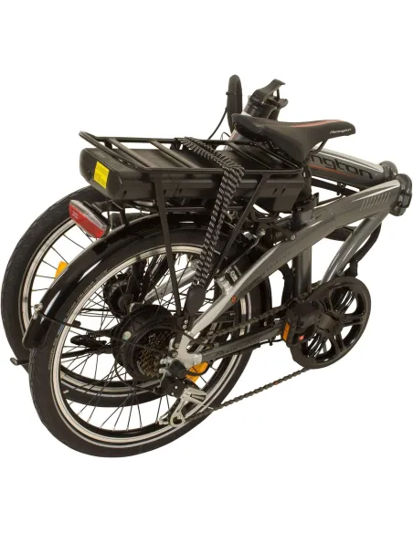 Elektryczny Rower Miejski 20 Składak 7 biegów 250W 3 tryby Światła Bagażnik