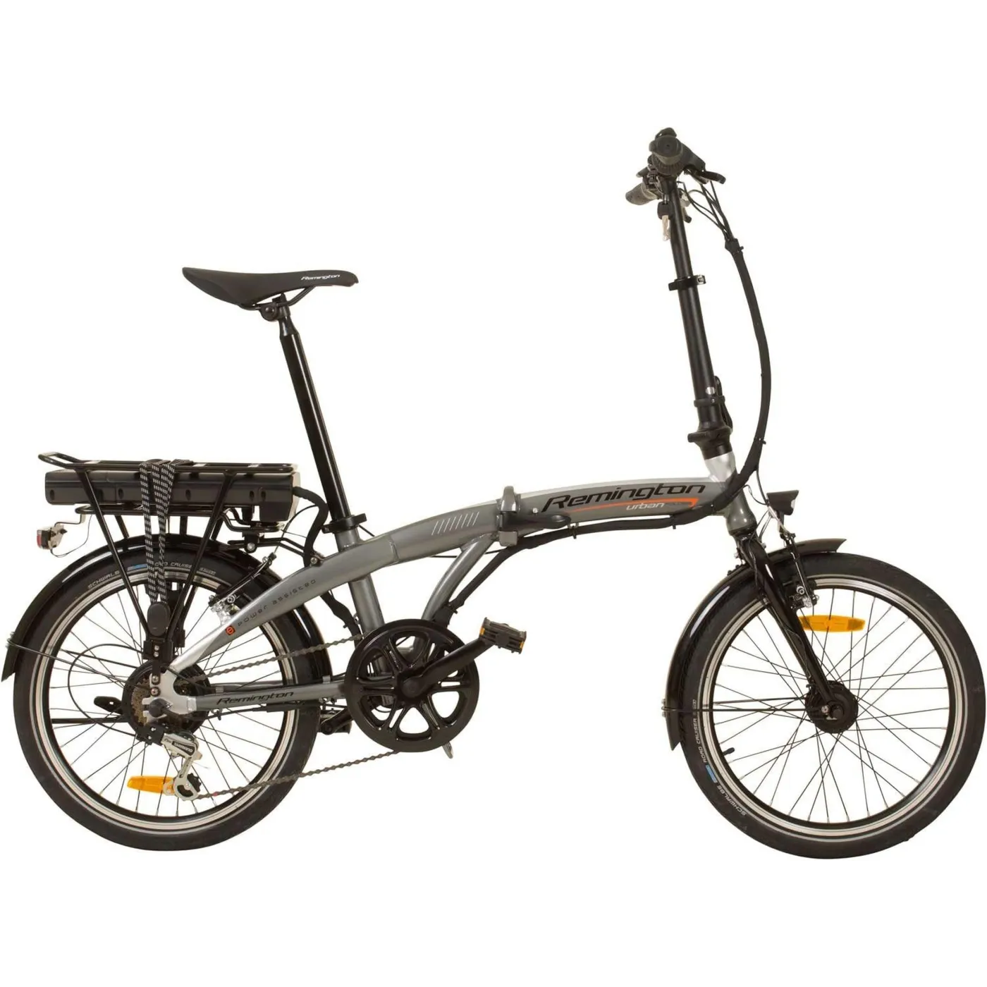 Elektryczny Rower Miejski 20 Składak 7 biegów 250W 3 tryby Światła Bagażnik