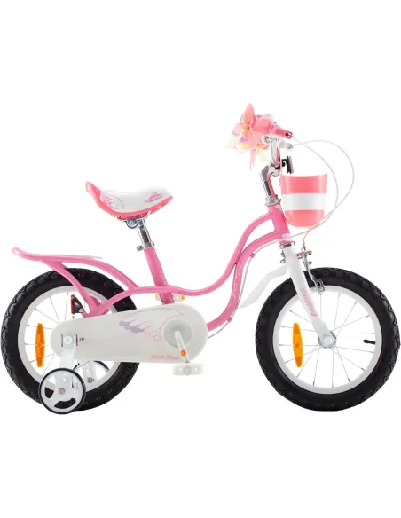Rowerek Dziecięcy 16 Dziewczęcy Odblaski Stal Boczne Kółka Dzwonek