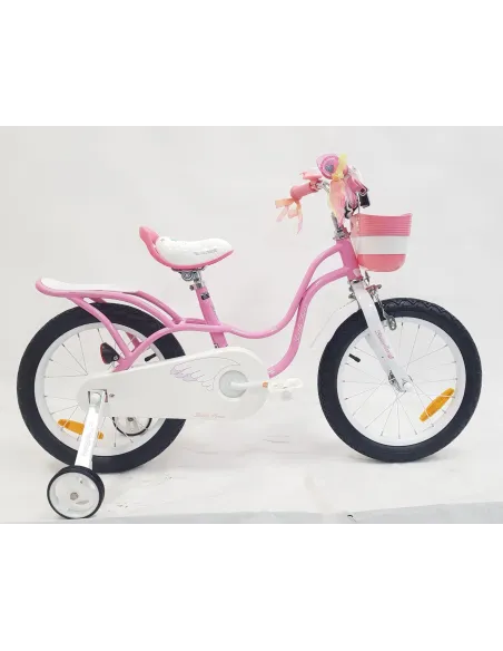 Rowerek Dziecięcy 16 Dziewczęcy Odblaski Stal Boczne Kółka Dzwonek