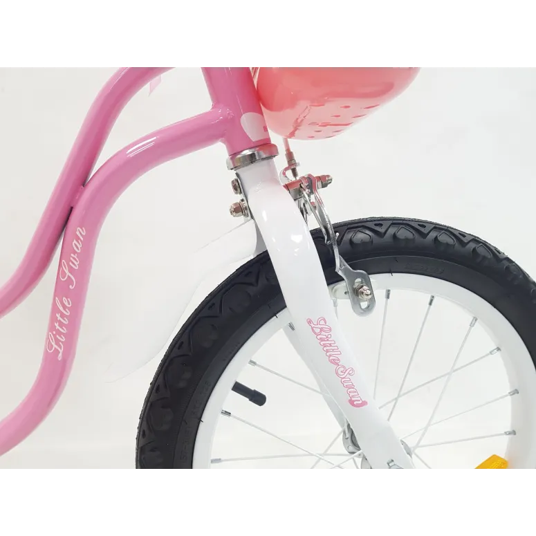 Rowerek Dziecięcy 16 Dziewczęcy Odblaski Stal Boczne Kółka Dzwonek