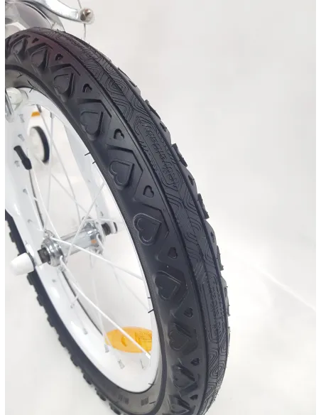 Rowerek Dziecięcy 16 Dziewczęcy Odblaski Stal Boczne Kółka Dzwonek