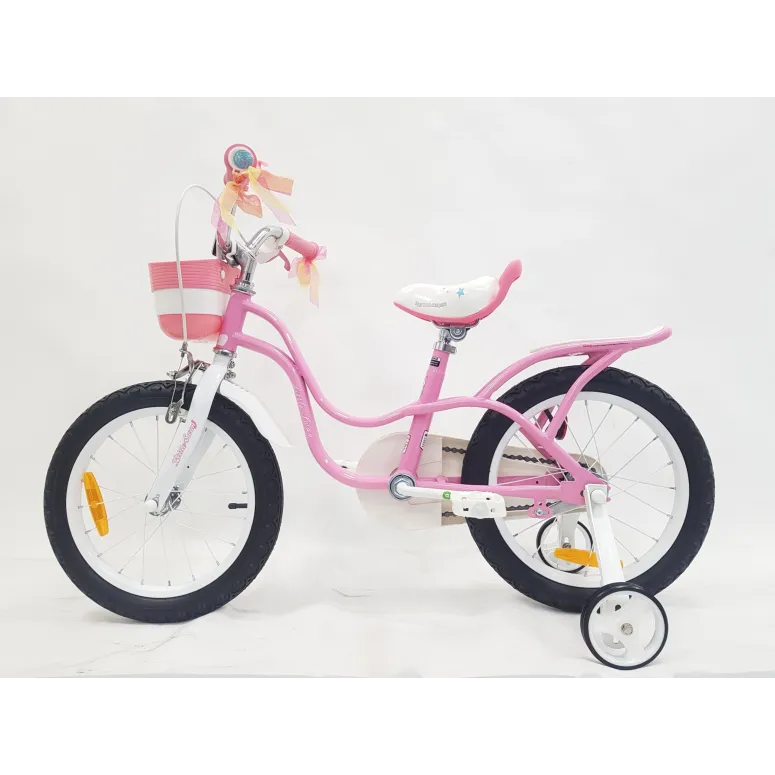 Rowerek Dziecięcy 16 Dziewczęcy Odblaski Stal Boczne Kółka Dzwonek