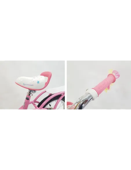 Rowerek Dziecięcy 16 Dziewczęcy Odblaski Stal Boczne Kółka Dzwonek