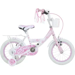 Rowerek Dziecięcy Dziewczęcy 14 Boczne Koła Dzwonek Błotniki Bagażnik