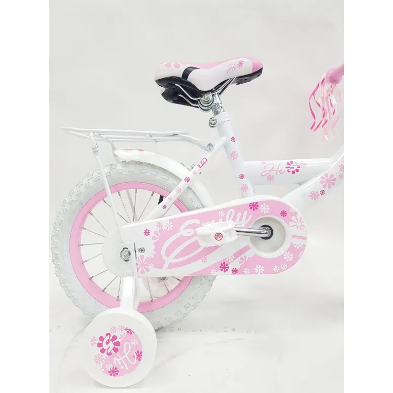 Rowerek Dziecięcy Dziewczęcy 14 Boczne Koła Dzwonek Błotniki Bagażnik