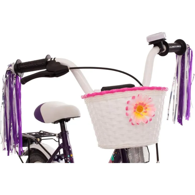 Rowerek Dziecięcy Dziewczęcy 14 Bagażnik Błotniki Dzwonek Kółka Boczne