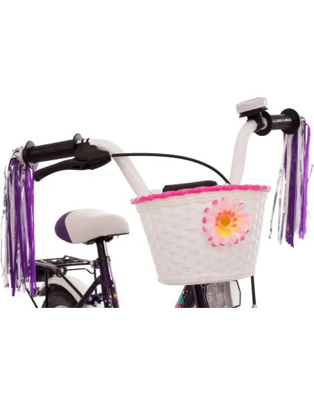 Rowerek Dziecięcy Dziewczęcy 14 Bagażnik Błotniki Dzwonek Kółka Boczne