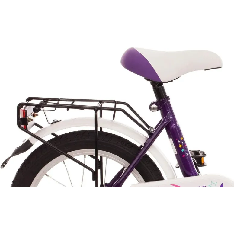 Rowerek Dziecięcy Dziewczęcy 14 Bagażnik Błotniki Dzwonek Kółka Boczne