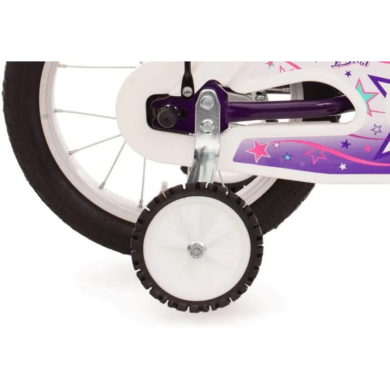 Rowerek Dziecięcy Dziewczęcy 14 Bagażnik Błotniki Dzwonek Kółka Boczne