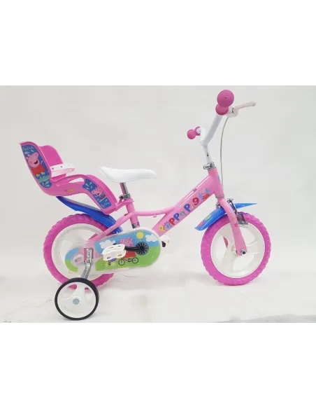 Rowerek Dziecięcy Dziewczęcy 12 Świnka Peppa Bagażnik Kółka Boczne Błotniki