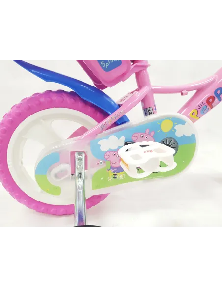 Rowerek Dziecięcy Dziewczęcy 12 Świnka Peppa Bagażnik Kółka Boczne Błotniki