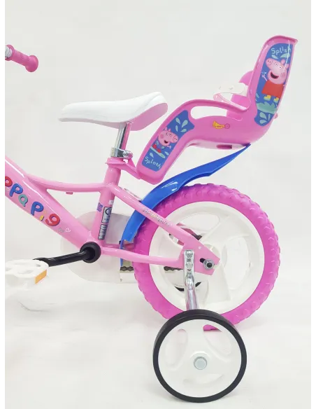 Rowerek Dziecięcy Dziewczęcy 12 Świnka Peppa Bagażnik Kółka Boczne Błotniki